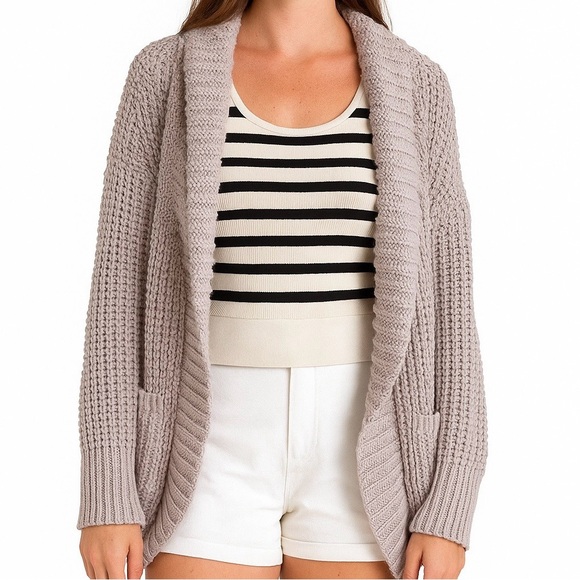 White Closet Sweaters - Esther Boutique Gray Soft Sweater Cardigan NWOT